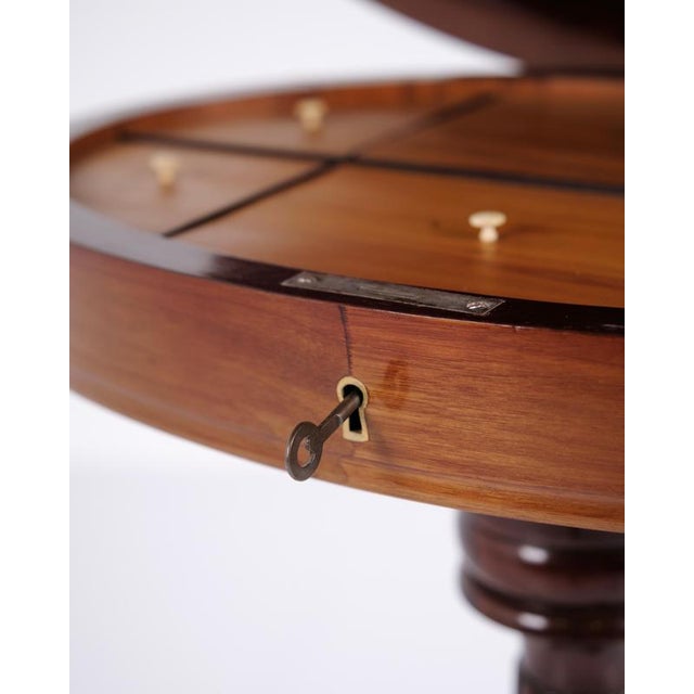 Wood Side Table with Hand-Polished Mahogany Top, 1890s For Sale - Image 7 of 13