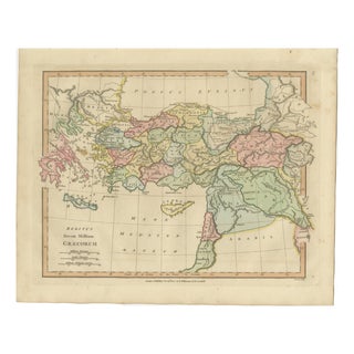 World Map of Greece, Asia Minor and Levant by Wilkinson, 1817 For Sale