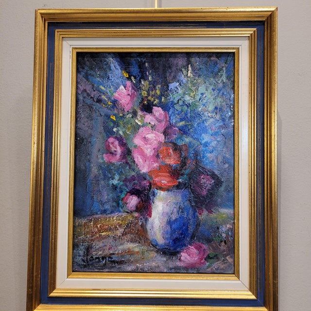 1980s Homgé, Floral Still Life, Late 20th Century, Oil on Canvas, Framed For Sale - Image 5 of 18