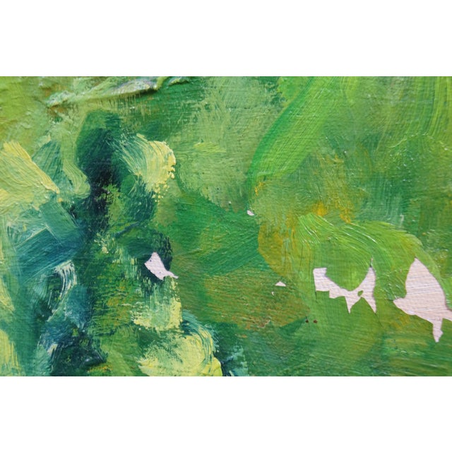 1963 Miss Lititia Thompson Blue Ridge Mountains Oil Painting 48" For Sale - Image 14 of 14