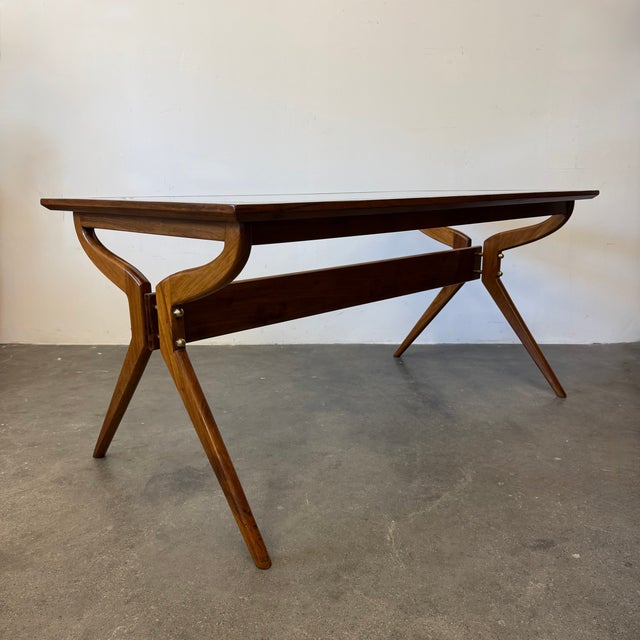 Teak and Glass Dining Table, 1950s For Sale - Image 12 of 12