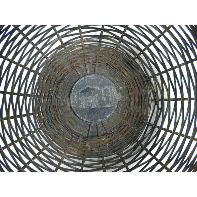 Early 20th Century Vintage Alamo Silverplate Woven Basket Souvenir For Sale - Image 5 of 6