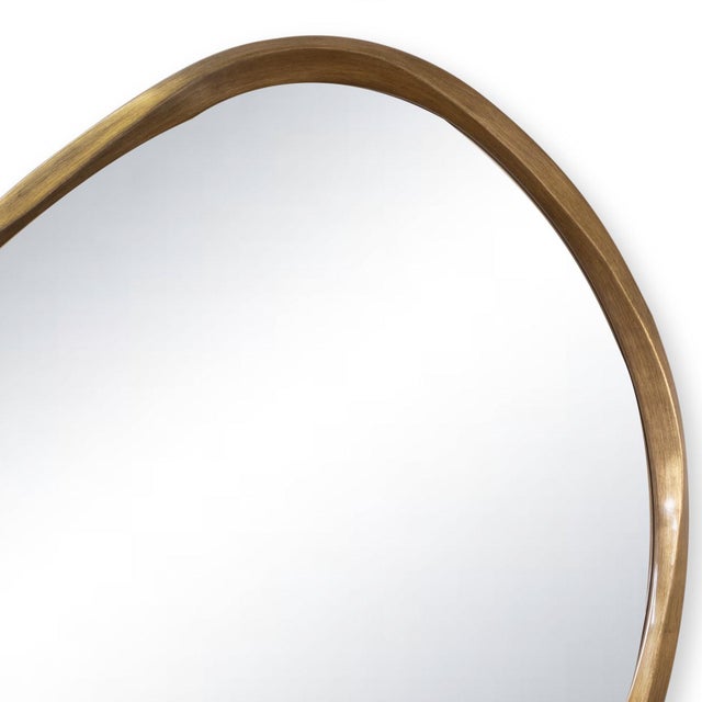 2020s Monte Asymmetric Mirror, Antique Gold Leaf For Sale - Image 5 of 7