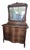 Antique 1890s Serpentine Tiger Oak Dresser With Mirror For Sale