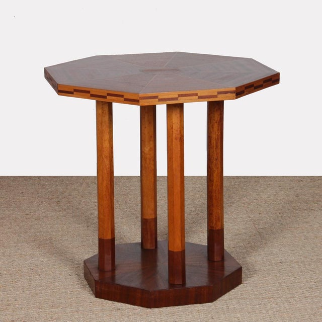 Art Deco Wooden Side Table, 1930s For Sale - Image 9 of 9