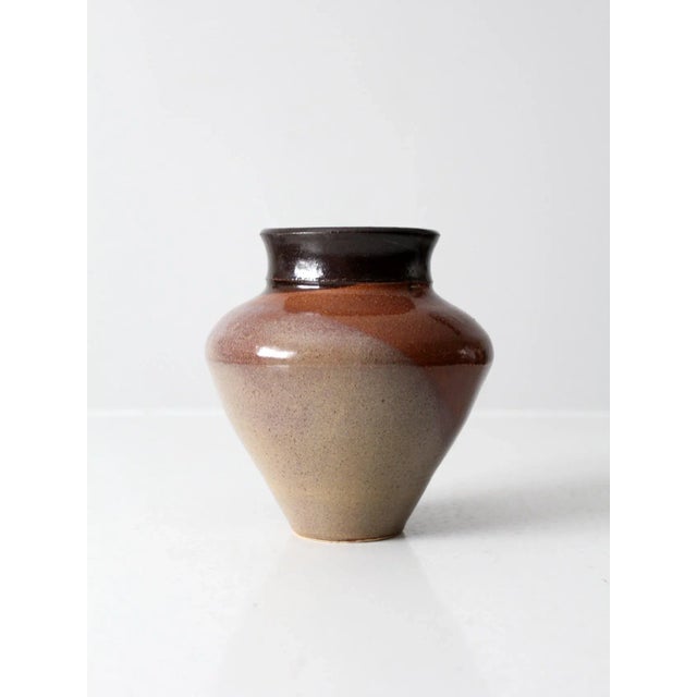 Contemporary Vintage Studio Pottery Vase For Sale - Image 3 of 9