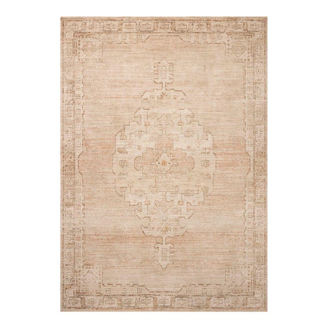 Chris Loves Julia x Loloi Palma Spice / Natural 5'-3" x 7'-6" Area Rug For Sale