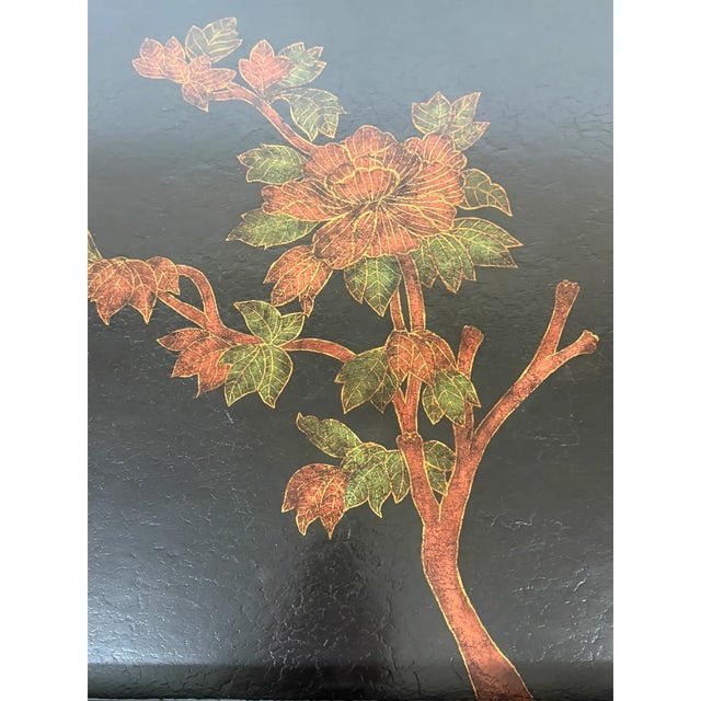 Hollywood Regency Bamboo With Lacquer Tray Table For Sale - Image 9 of 12