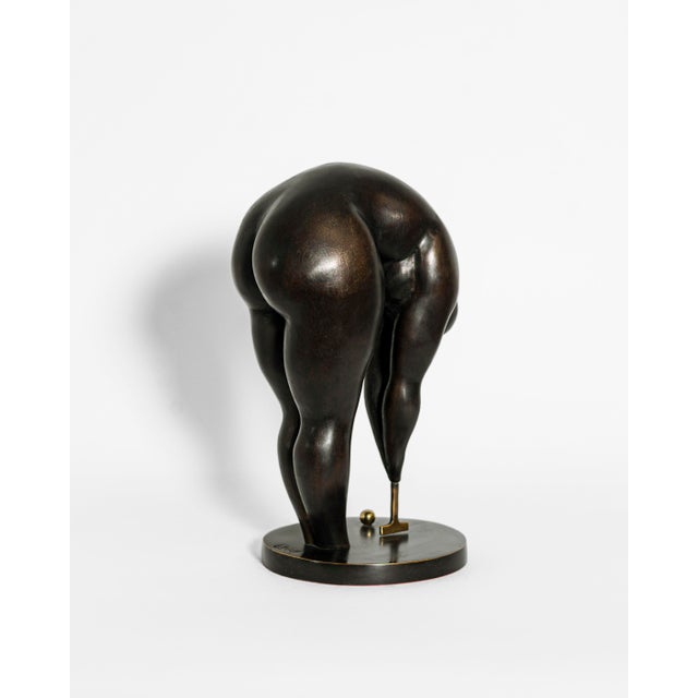 "The Croquet Player" Contemporary Bronze Sculpture For Sale - Image 4 of 6