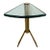 Attributed to Leon Rosen Brass and Glass Wedge Drink Table 1970’s For Sale