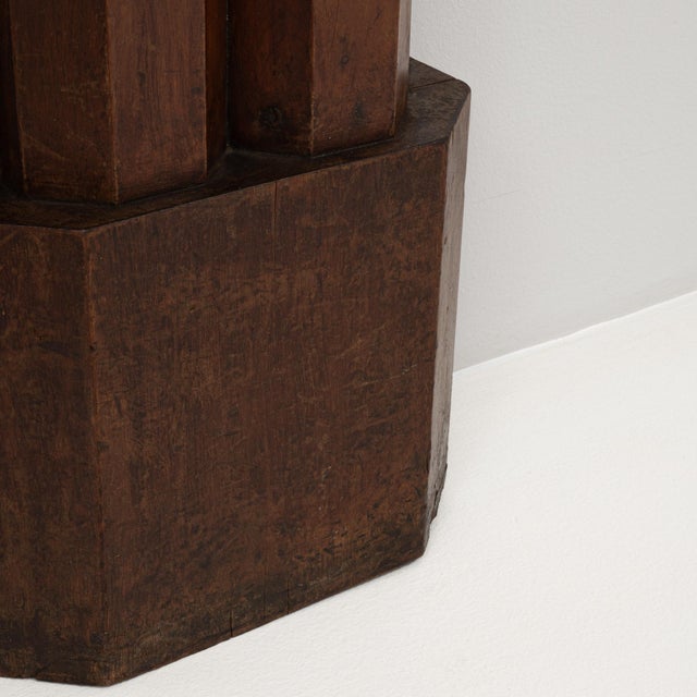 Wood 19th Century French Wooden Columns With Original Patina - A Pair For Sale - Image 7 of 18