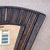 1980s Large Vintage 1980s Coastal Modern Split Rattan Fan Shaped Mirror For Sale - Image 5 of 6