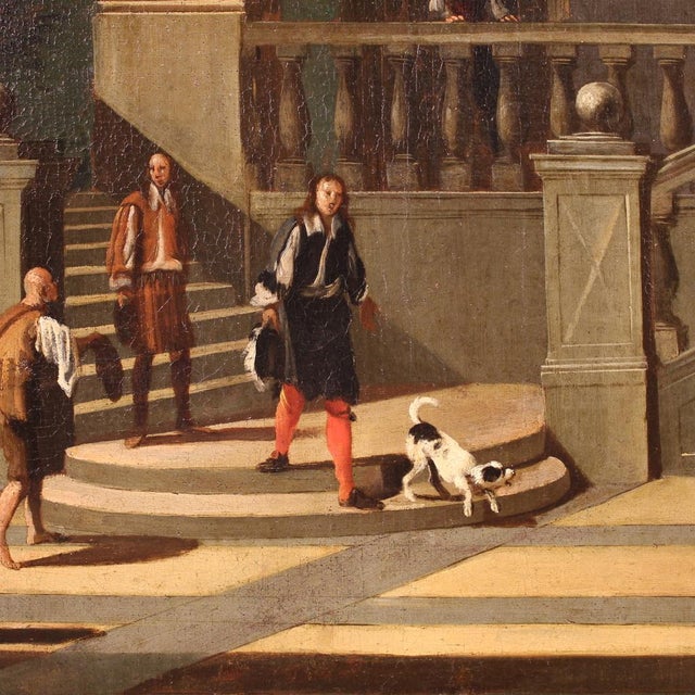 Italian Artist, Architectural Capriccio, 1660, Oil on Canvas For Sale - Image 7 of 16