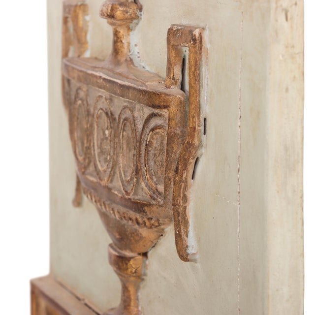 Wood French Painted and Gilt Narrow Mirror, Late 19th C. For Sale - Image 7 of 8