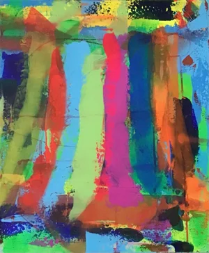 “Colorfest” Contemporary Abstract Acrylic Painting on Stretched Canvas by Stephen Stilgenbauer