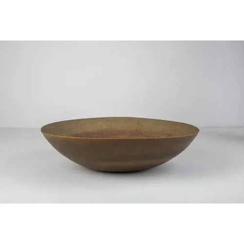 Large stoneware bowl worked on the wheel with colored phase decorations, signed on the base. Production Nanni Valentini...