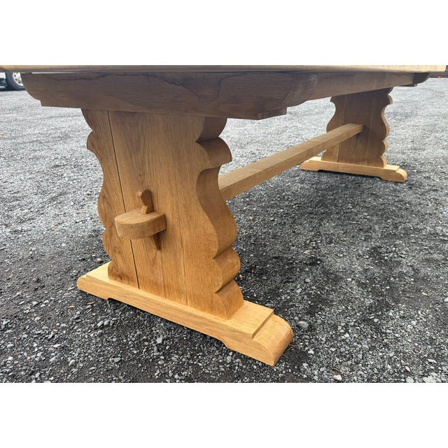 Brown French Oak Farmhouse Dining Table, 1920 For Sale - Image 8 of 13