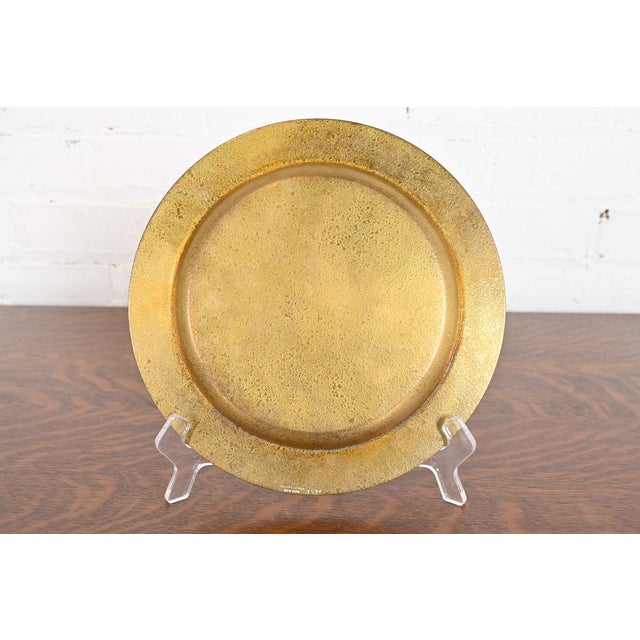 Tiffany Studios Tiffany Studios New York Bronze Doré Plate or Charger For Sale - Image 4 of 7