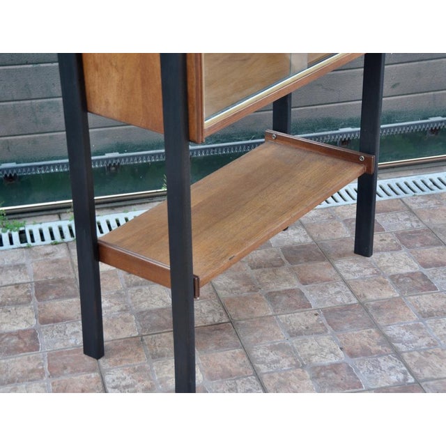 Black Vintage Glass Bar, 1960s For Sale - Image 8 of 16