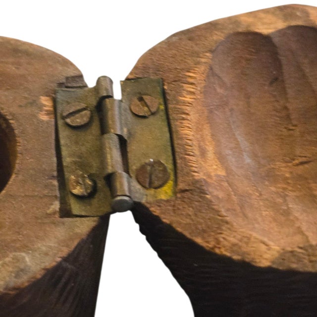 Antique Black Forest Bear Inkwell Hand Carved Wooden Carving Sculpture 2 Inch For Sale - Image 12 of 18