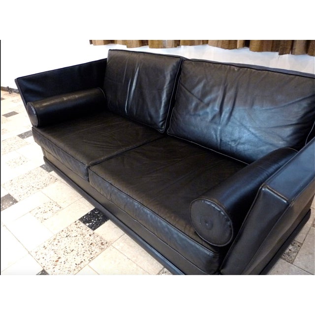 Classical Leather Knole-Type Two-Seater Sofa, Germany, 1960s For Sale - Image 18 of 18