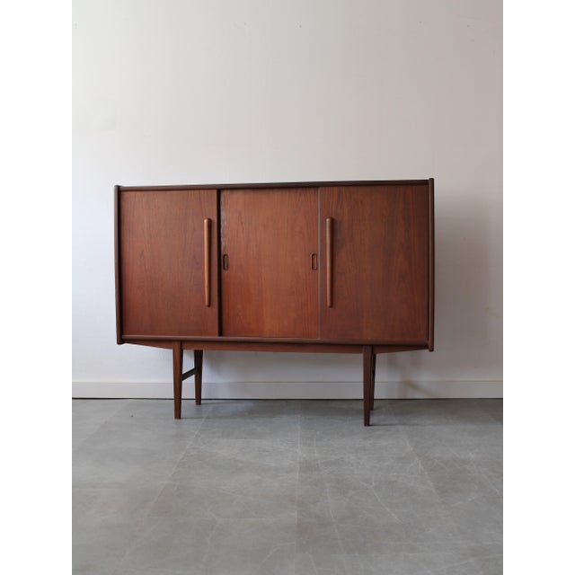 Vintage Danish Highboard in Teak, 1960s For Sale - Image 6 of 14