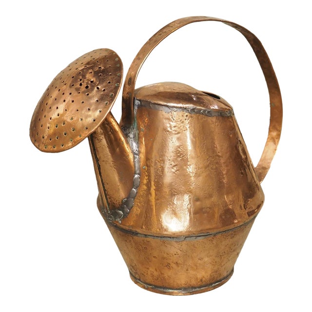 18th Century Hand Formed French Copper Arrosoir Water Pitcher For Sale