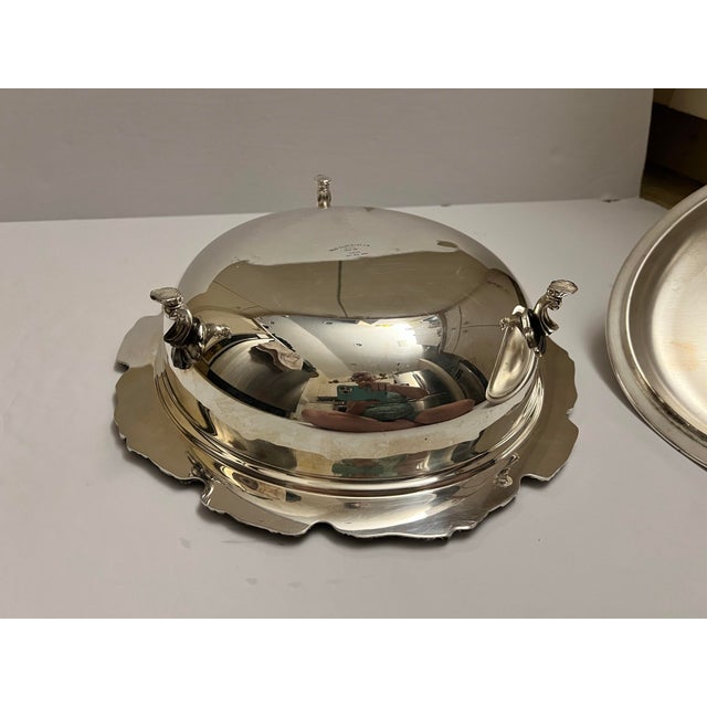 1940s Mid-Century Modern W & S Blackinton Silverplate Footed Covered Vegetable Casserole Dish - No. 194 For Sale - Image 9 of 9
