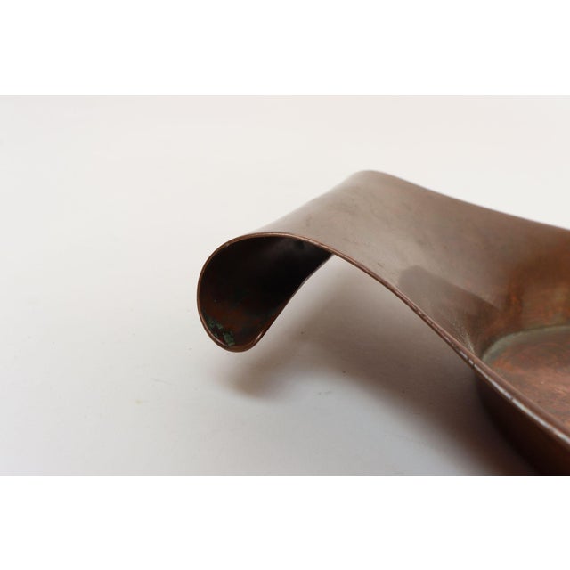 Sculptural Arts and Crafts Copper Gondola Oval Tray Attributed to w.a.s. Benson For Sale - Image 14 of 15