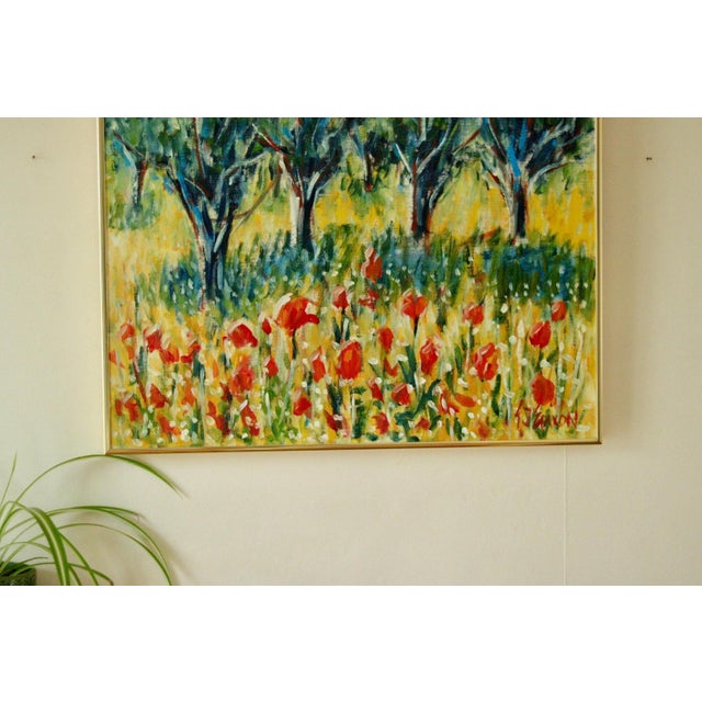 Mid-Century Modern Gunnar Ingemar Erixon, Valmo Vid Olivlund, 1997, Oil on Canvas, Framed For Sale - Image 3 of 11