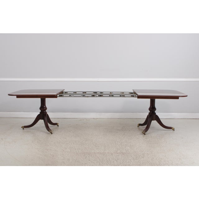 Henredon Banded Mahogany Dining Room Table For Sale - Image 12 of 17