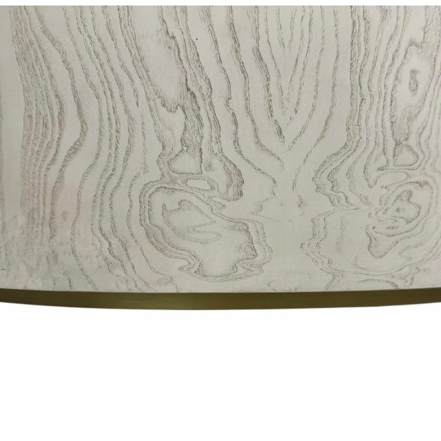 Ashley Childers for Global Views Pivot Cocktail Table in White Cerused Ash Burl For Sale - Image 9 of 10