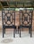 Chinoiserie Pair of Guildmaster Black Chinoiserie Cane Dining Side Chairs For Sale - Image 3 of 12