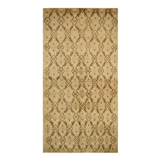 Vintage Mid-Century Gray Kilim Rug Solid Striped Pattern For Sale