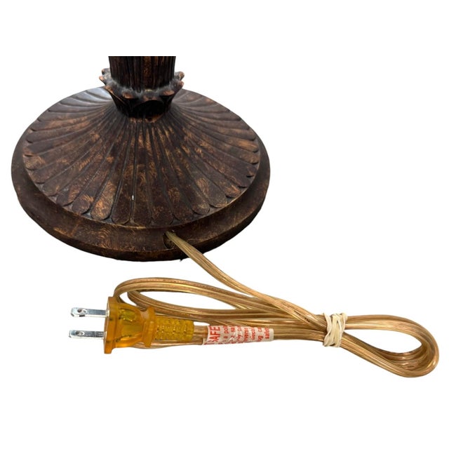 Vintage Bronze Palm Tree Table Lamps - a Pair For Sale - Image 10 of 10