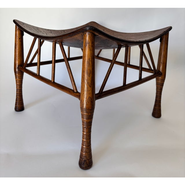Egyptian Revival Thebes Stool by Liberty of London, Early 20th Century For Sale - Image 14 of 16
