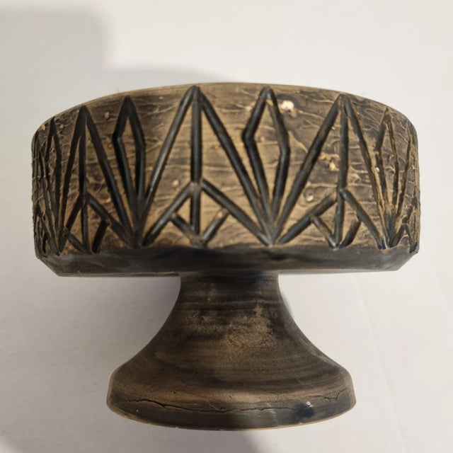 Mid-Century Modern Tilgmans Keramik Pedestal Bowl – Sweden, 1960s For Sale - Image 6 of 7