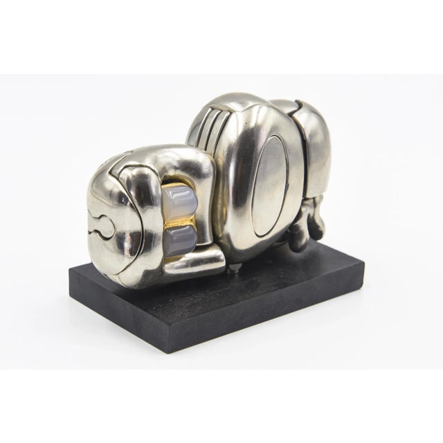 1960s Miguel Berrocal La Mini Zoraida Nickel Plated Puzzle Sculpture For Sale - Image 5 of 12