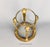Metal Large Vintage Ornate Brass Ball Display Stand Lion Heads With Rings and Chains For Sale - Image 7 of 9