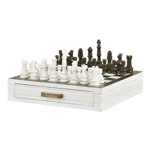 Black and White Chess Board With Storage