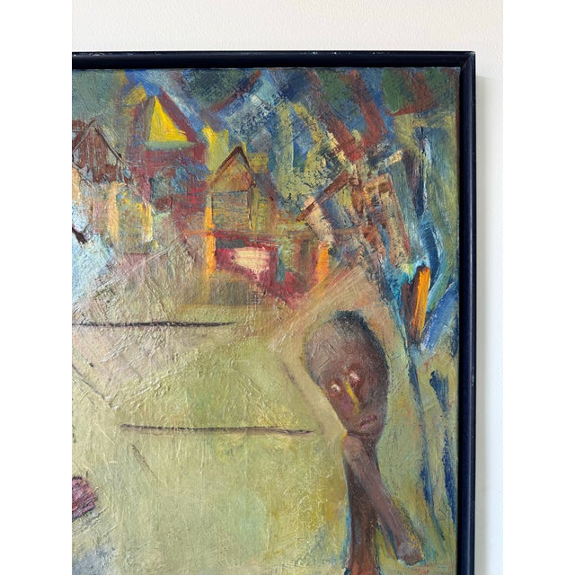 1970’s Vintage Impressionist Abstract Oil on Canvas Painting – Unsigned For Sale In Miami - Image 6 of 12