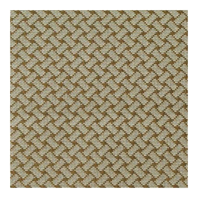 Schumacher Bristol Weave Fabric in Aqua For Sale