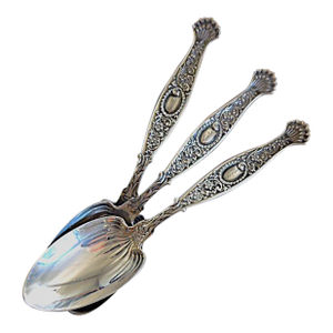 Set of 3 Whiting Hyperion (1888) Sterling Silver 5 7/8" Teaspoons - 'Sadie' Monogram