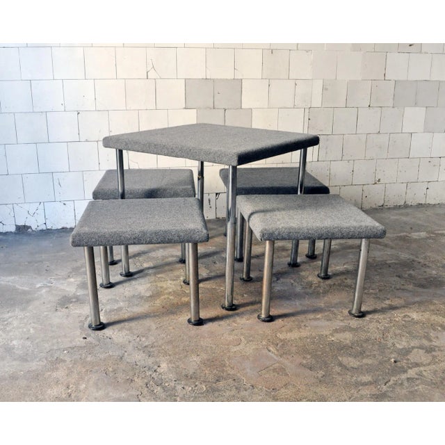 Mid-Century Modern Talponia Dining Table & Stools Set by Roberto Gabetti & Aimaro Isola for ARBO, 1969, Set of 5 For Sale - Image 3 of 18