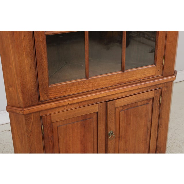 Brown Bench Made Chippendale Style Walnut Corner Cabinet For Sale - Image 8 of 13