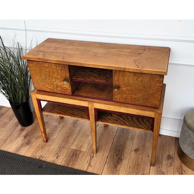 Metal Mid-Century Italian Regency Wood and Brass Sideboard, 1970s For Sale - Image 7 of 8