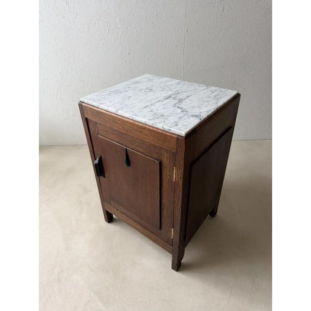 Art Deco Bedside Table with Marble Top For Sale - Image 12 of 16