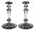 Art Nouveau Silver Candlesticks with Floral Engraving, 1890, Set of 2 For Sale