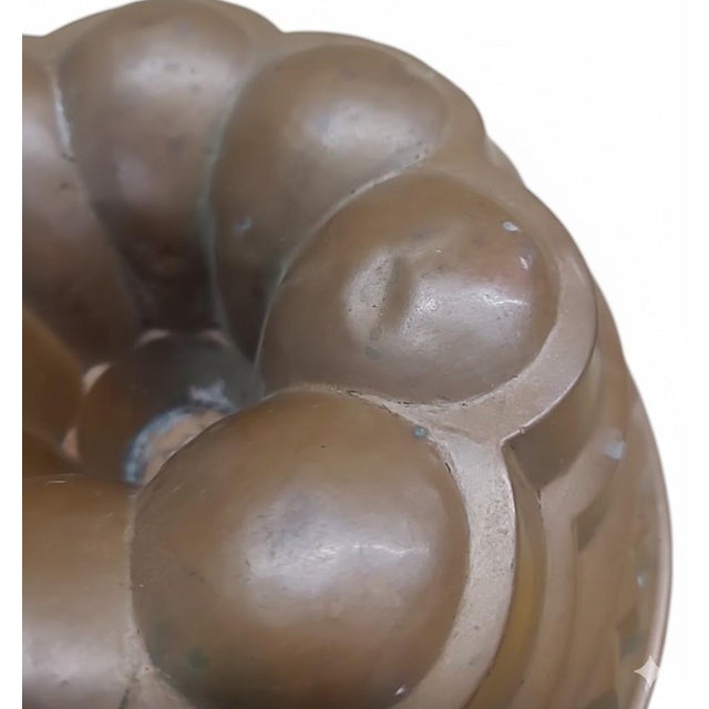 Late 19th Century Antique German Copper Mold – g.m.t. & Bro. / Germany – Heavy Gauge Rolled Lip – 10” For Sale - Image 5 of 11