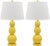 Yellow 26.5 Inch H Three Sphere Glass Table Lamp in Yellow - a Pair For Sale - Image 8 of 8